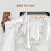Collapsible Wall-Mounted Laundry Drying Rack — 5 aluminium rods, space-saving