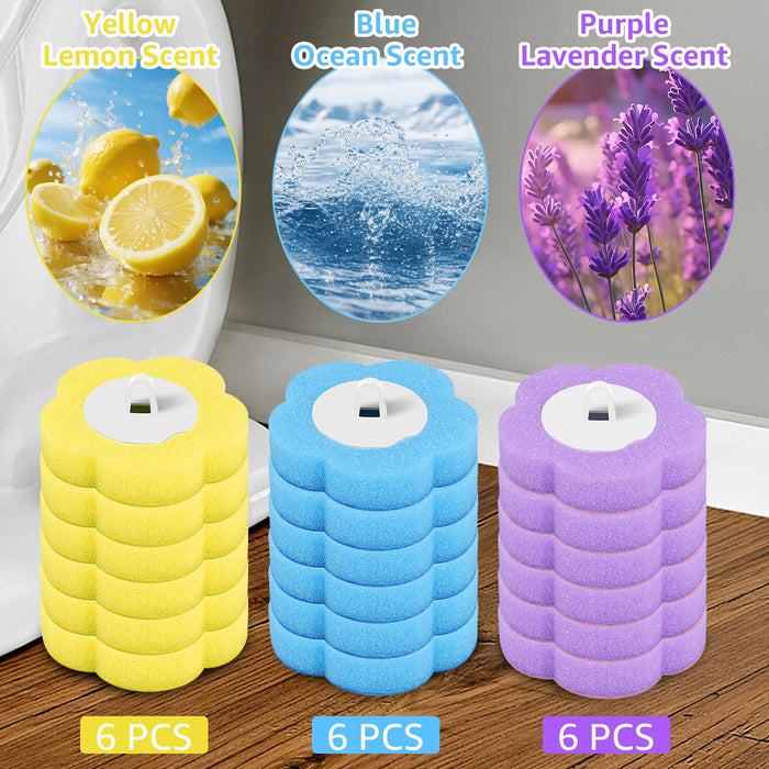 Disposable Toilet Brush Kit — Long Handle, Wall-mounted Holder, Replaceable Heads (24 / 72 pcs)