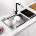 304 Stainless Steel Foldable Sink Drain Rack — Retractable Dish Drainer (S/L)
