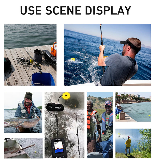 XF03 Portable Fish Finder — 45° Sonar Echo Sounder for Lake and Sea
