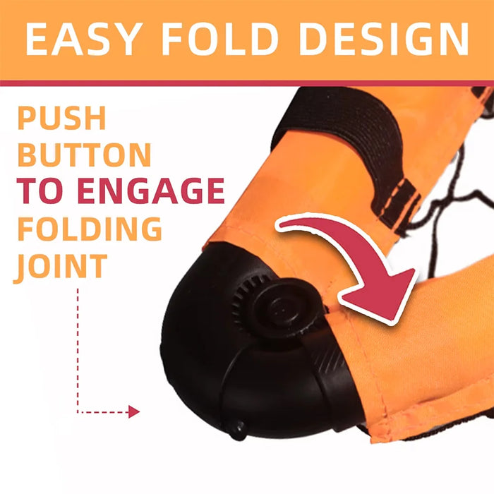 Portable Foldable Football Goal Set with Ball and Pump for Kids' Garden Play