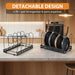 Expandable Pan Organiser Rack with 10 Adjustable Dividers — Pot Lid Holder for Kitchen Cupboards