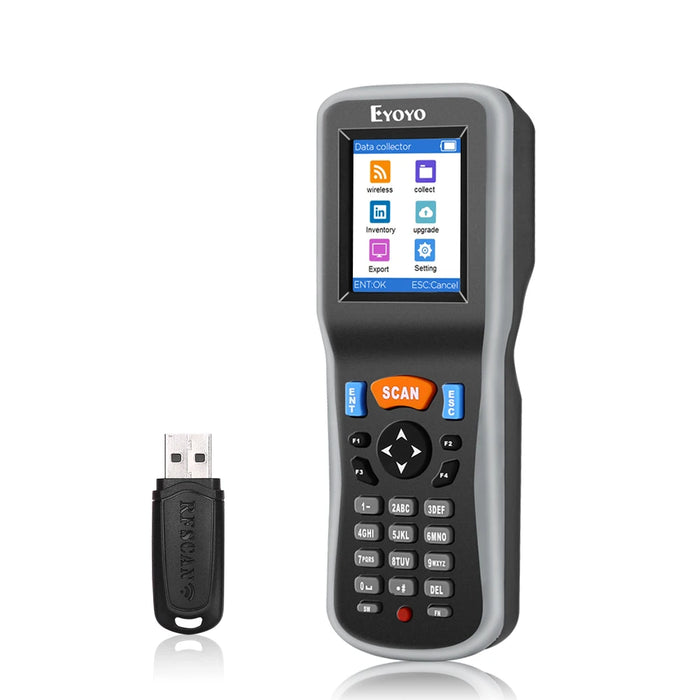 Wireless 1D Handheld Barcode Scanner with Data Collector and 2.2-inch Colour Screen