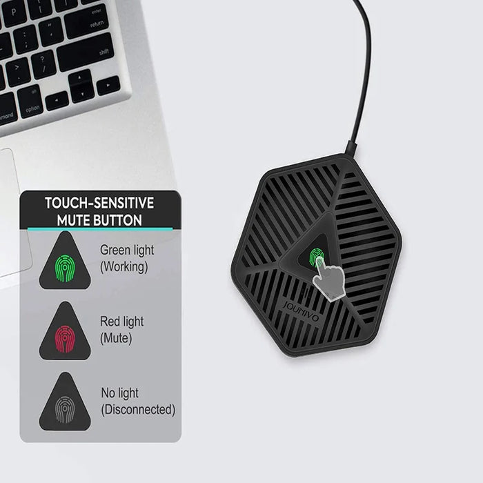 JV808 USB Conference Microphone — Omnidirectional Condenser Desktop Mic for PC & Laptop