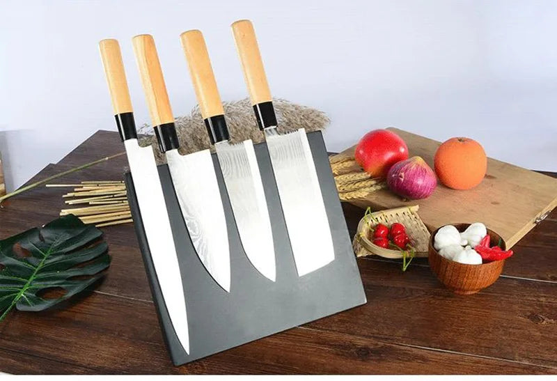 Foldable Magnetic Knife Rack — ABS Plastic, Matte Black
