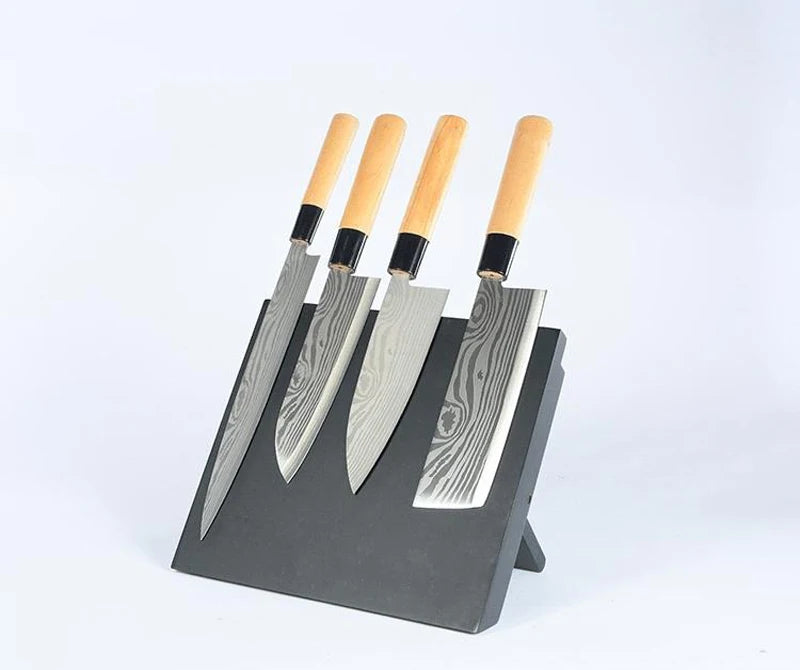 Foldable Magnetic Knife Rack — ABS Plastic, Matte Black
