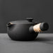 Japanese-style Rough Pottery Side-Handle Teapot — 500ml Handmade Ceramic