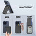 Magnetic Leather MagSafe Wallet with Stand for iPhone 16/15/14/13/12 (Not Mini)