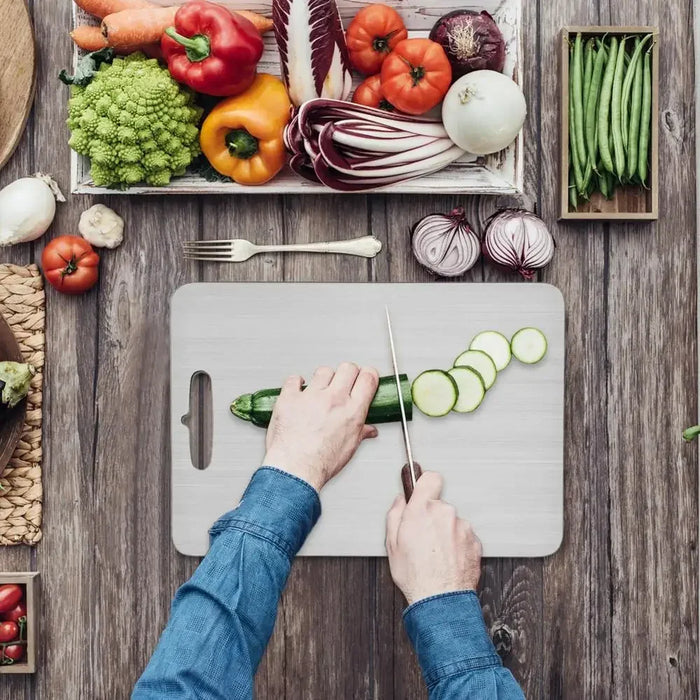 Titanium Cutting Stainless Board — Thickened Double-Sided Food-Grade Cutting Board