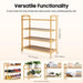 4-Tier Bamboo Shoe Rack – Free‑standing, Stackable Organiser for Hallway & Closet