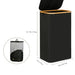 Foldable 2-Section Laundry Hamper with Lid — Bamboo Handles & Removable Bag