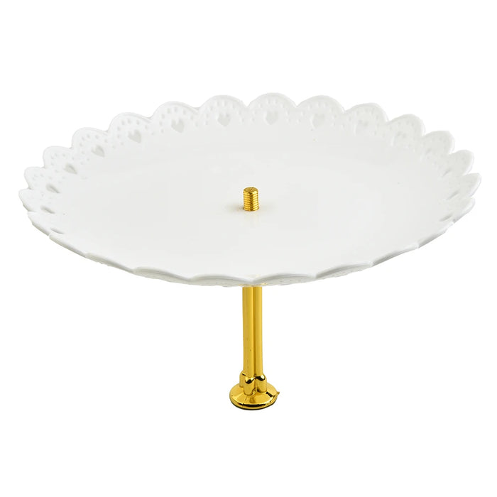 3-Tier ABS Cake Stand — Fruit & Dessert Display (Black or White)