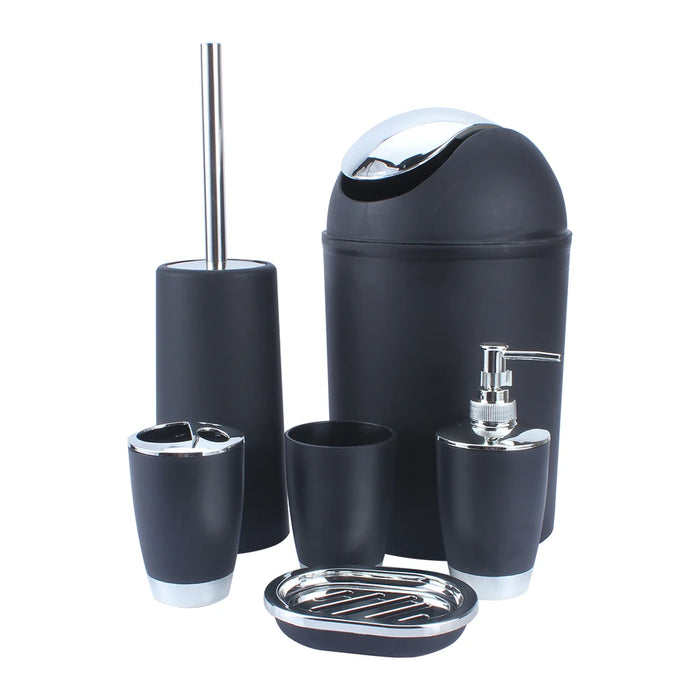 Bathroom Accessory Set – Resin Soap Dish, Dispenser, Tumbler & Toothbrush Holder