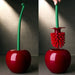 Cherry-Shaped Toilet Brush & Holder — Wine Red, Thick Head, Anti-Slip Handle