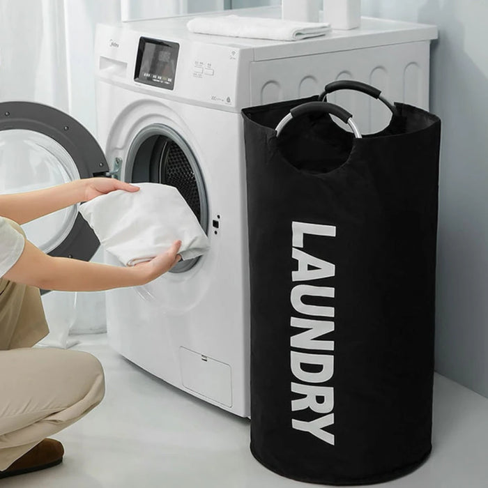 Large 90L Oxford Laundry Bag with Padded Handles – Foldable Clothes Storage