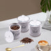 3-Piece Glass Canister Set with Stainless Steel Lids — Airtight Food Storage (10 x 14cm)