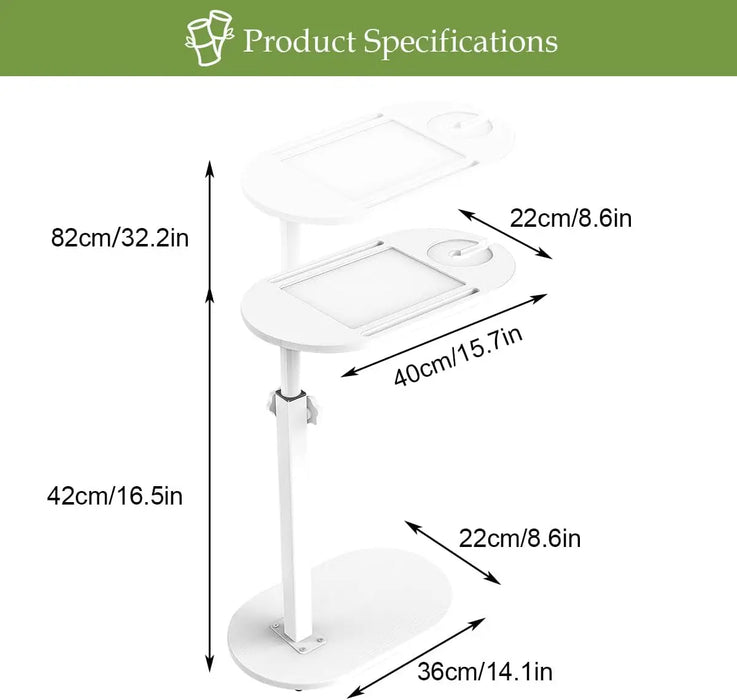 Bamboo Bathtub Side Tray – Height Adjustable Freestanding Bath Caddy