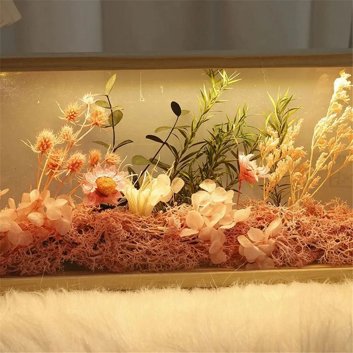 DIY Shadow Box Frame with USB Nightlight – Wood, Acrylic & Resin Display Case, 26×13×6cm