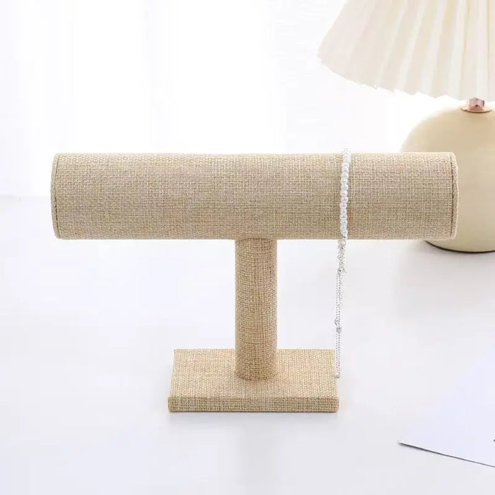 Velvet T-Bar Jewellery Display Stand – Necklace, Bracelet & Watch Holder