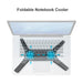 Foldable Laptop Cooler with Dual 60mm Fans — USB-Powered Stand for 7–15-inch Notebooks