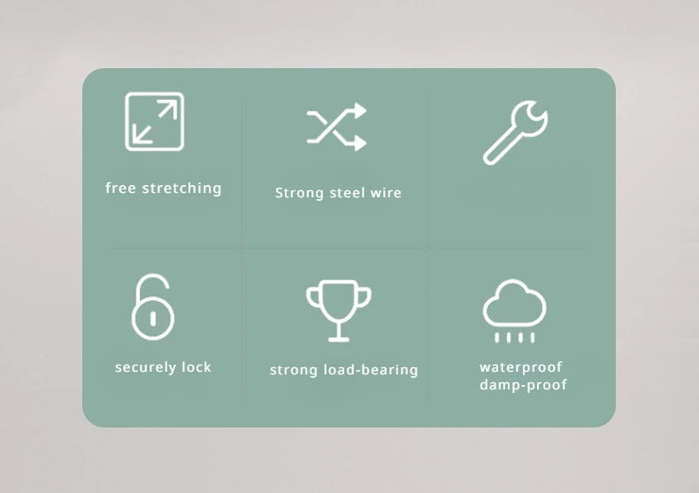 Wall-Mounted Retractable Clothesline — Space-Saving Adjustable Indoor Laundry Line