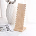 Large Wood Jewellery Display Stand — Necklace & Bracelet Rack with Faux Suede Interior