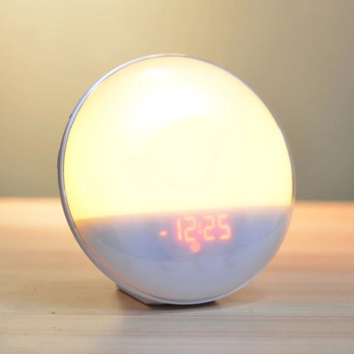 Wake-Up Light Alarm Clock with Sunrise/Sunset Simulation, Dual Alarms, FM Radio & Natural Sounds