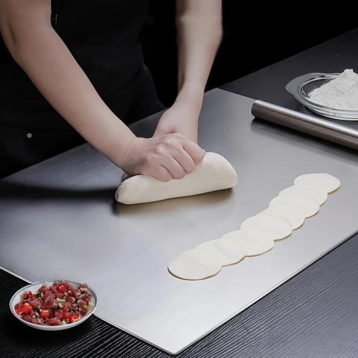 Stainless Steel Cutting Board — Heavy‑Duty Non‑Slip with Safety Lip (50x40cm or 40x30cm)