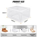 Clear Magnetic Stackable Shoe Boxes — 6/9/12 Pack, Flip-Front Organisers