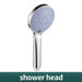 3-Piece Boosted 5-Speed Handheld Shower Set — Large Water Outlet, Chrome-Plated