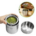 304 Stainless Steel Matcha Jar with 40‑Mesh Sieve — Airtight Tea & Powder Canister