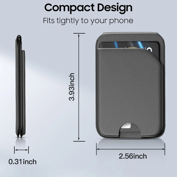 Magnetic Leather MagSafe Wallet with Stand for iPhone 16/15/14/13/12 (Not Mini)