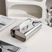 Stainless Steel Tissue Box — Irregular Pull-Paper Dispenser (Silver)