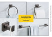 Gun Grey Bathroom Hardware Set — Towel Bar, Paper Holder, Ring & Hook