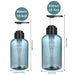 Refillable Pump Dispenser Set for Shampoo, Conditioner & Body Wash — 500 ml (1 or 3 pack)