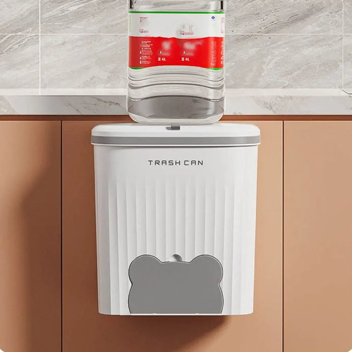 Cabinet Compost Bin with Lid — 6L or 10L, Wall‑Mount or Free‑Standing