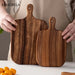Wooden Cutting Board with Handle — Rectangle Food-Safe Board for Fish, Cheese, Bread & Fruit