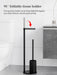 Foldable Floor-Standing Toilet Roll Holder with Reinforced Base, Standalone Dispenser