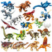Jurassic Dinosaur Building Set — Triceratops, Velociraptor, T‑Rex, Indominus (Age 6+)