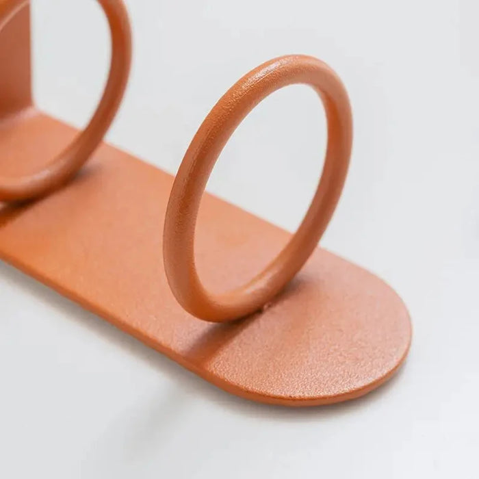 Punch-free Wall-mounted Toothbrush & Razor Holder — Wrought Iron, Self-adhesive