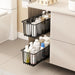 Pull-Out Cabinet Organiser – 2 Pack Carbon Steel Sliding Pantry Drawers
