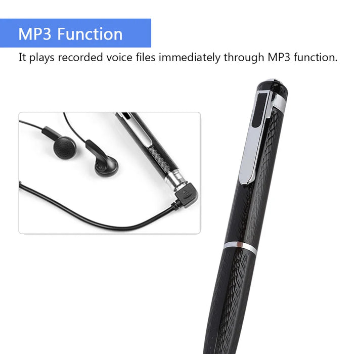 Pen-Shaped Digital Voice Recorder — 10hr, 192kbps WAV/MP3, USB U-disk