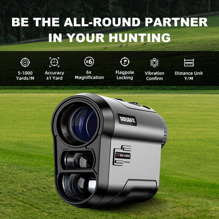 Hunt Rangefinder Camo — 6× Magnification, 5–600m or 5–1000m, USB‑C Rechargeable