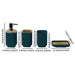 4-Piece Bathroom Accessory Set — Dispenser, Toothbrush Holder, Cup & Soap Tray