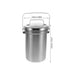 3L Stainless Steel Kitchen Compost Bin — Countertop Food Scrap Container with Odour‑Sealing Lid & Handle