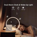 Touch Alarm Clock Night Light — 3-Level Dimmable Table Lamp with White Noise (Wood Colour)