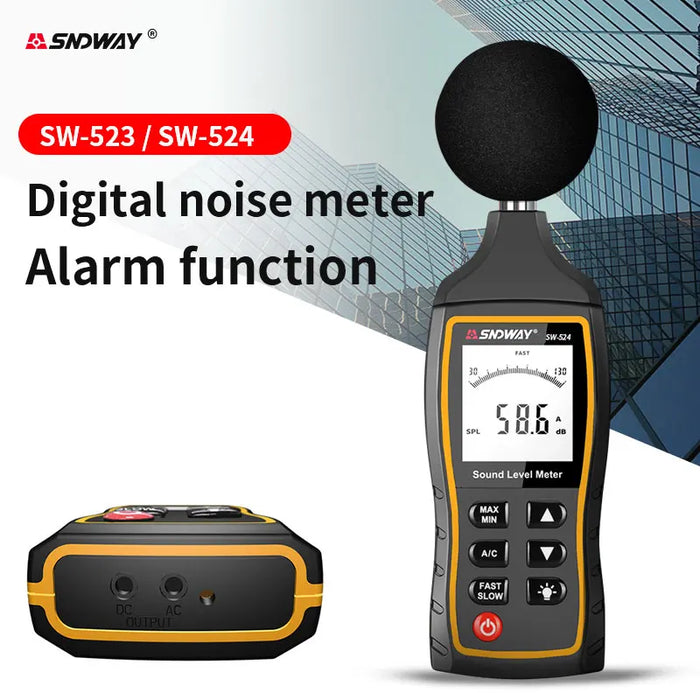 SW-523 / SW-524 Digital Sound Level Meter (30–130 dB) Handheld Noise Meter