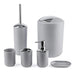 6-Piece Plastic Bathroom Accessory Set — Toothbrush Holder, Dispenser, Soap Dish & More