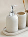 5-Piece Bathroom Accessory Set — Lotion Dispenser, Toothbrush Holder, Tumbler, Soap Dish & Tray (Beige or Grey)