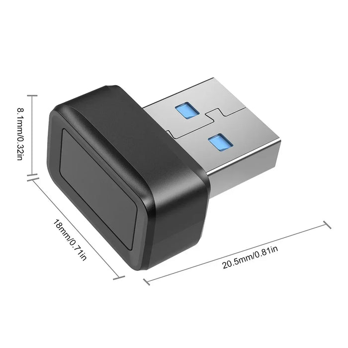 USB Fingerprint Reader U5 — Windows Hello Biometric Security Key for Windows 10/11
